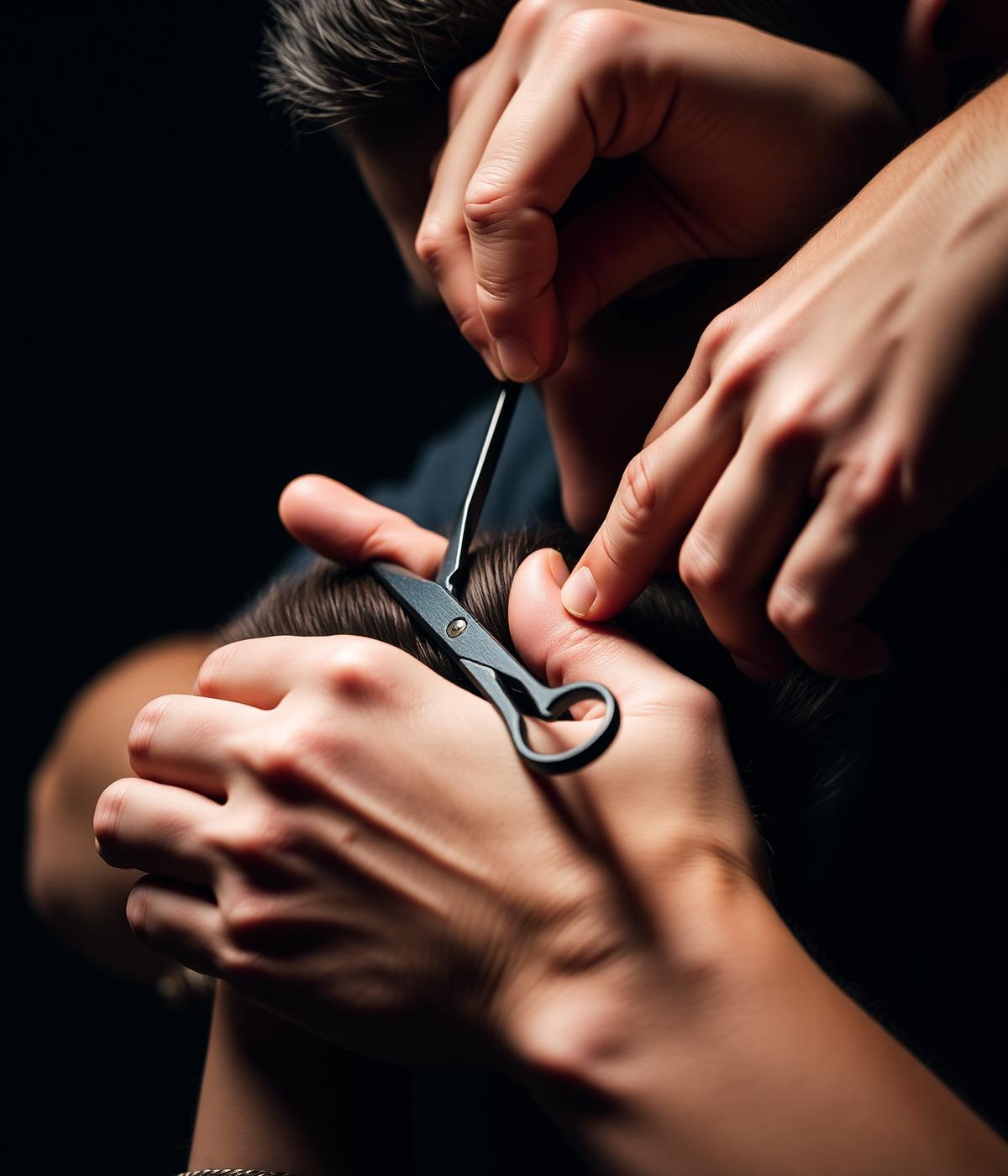 Friseur bei der Arbeit im FSM Salon